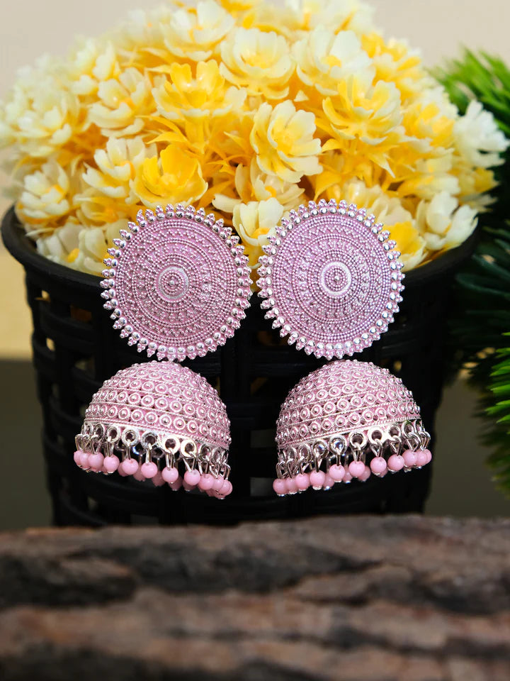 Ruhi Jhumka-- Oxidised Silver Party Wear Jhumka Earrings for Women & Girls