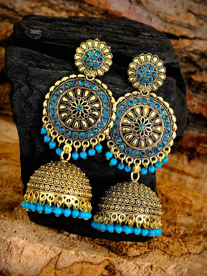 Sia Jhumkas- Crunchy Fashion Pearl Drops Long Jhumka Earrings for Women