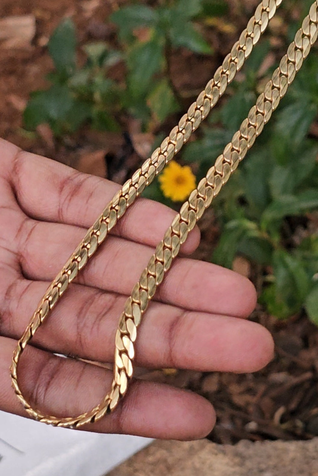 Men's Classic Gold Plated 18K Curb High Quality Chain