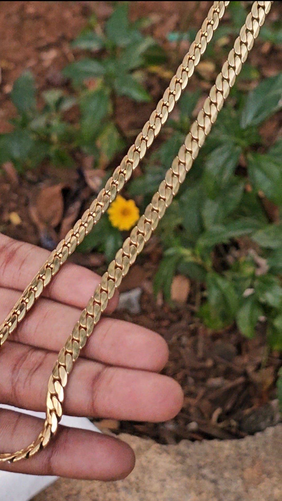 Men's Classic Gold Plated 18K Curb High Quality Chain