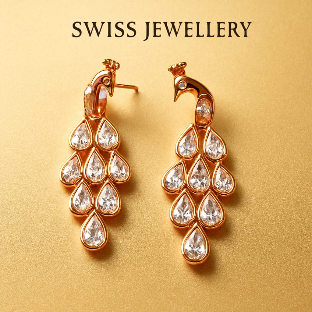 Blossom Sparklers Gold Plated Earrings